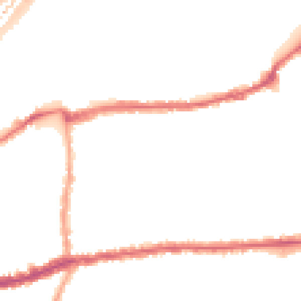 Night-time road noise heatmap for SW14 8HA