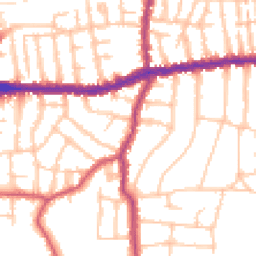 Daytime road noise heatmap for SW14 8LF