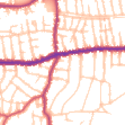 Daytime road noise heatmap for SW14 8LX