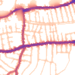 Daytime road noise heatmap for SW14 8NT