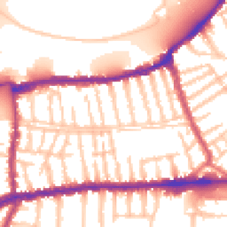 Daytime road noise heatmap for SW14 8PN