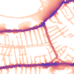 Daytime road noise heatmap for SW14 8QD