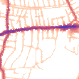 Daytime road noise heatmap for SW14 8QX