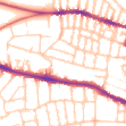 Daytime road noise heatmap for SW15 1AN