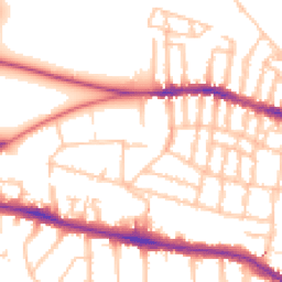 Daytime road noise heatmap for SW15 1AP