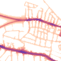 Daytime road noise heatmap for SW15 1BQ