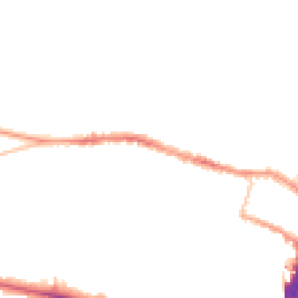 Night-time road noise heatmap for SW15 1DE