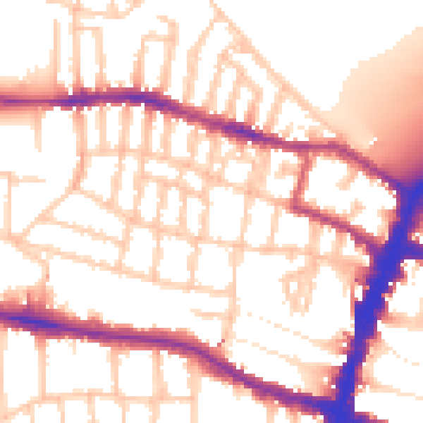 Daytime road noise heatmap for SW15 1QD