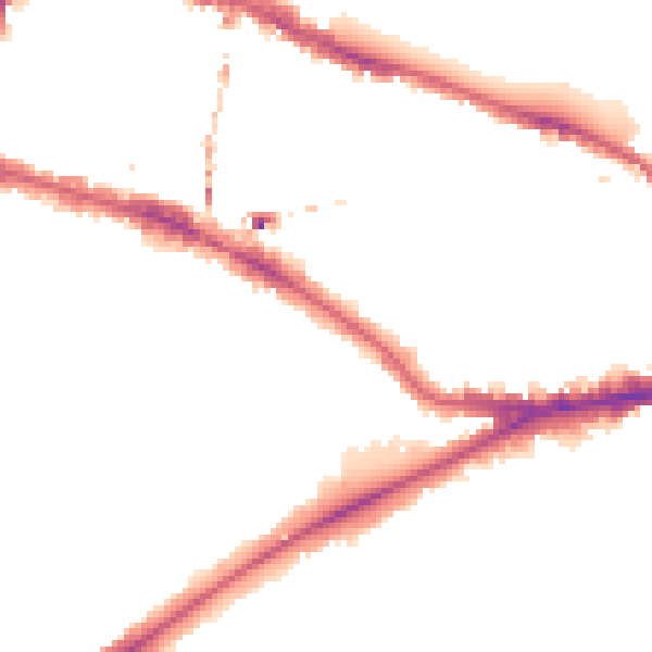 Night-time road noise heatmap for SW15 2QZ