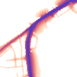 Daytime road noise heatmap for SW15 3PJ