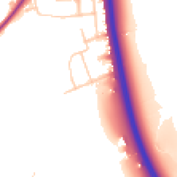 Daytime road noise heatmap for SW15 3QH