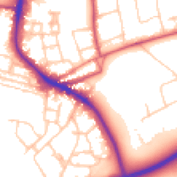 Daytime road noise heatmap for SW15 4LA