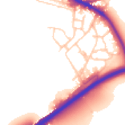 Daytime road noise heatmap for SW15 4NR