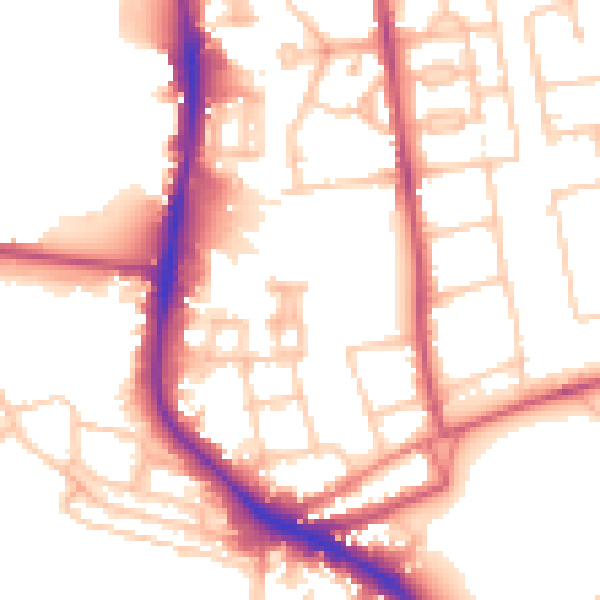 Daytime road noise heatmap for SW15 5FG