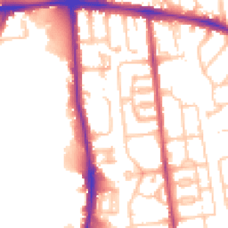 Daytime road noise heatmap for SW15 5NT