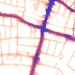 Daytime road noise heatmap for SW15 6AJ