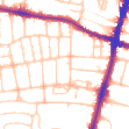 Daytime road noise heatmap for SW15 6ER