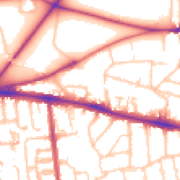 Daytime road noise heatmap for SW15 6LB