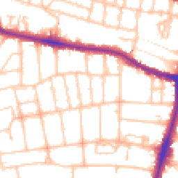 Daytime road noise heatmap for SW15 6LL