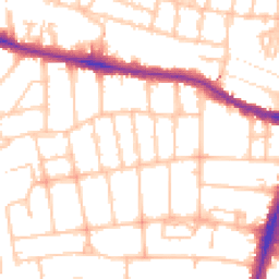 Daytime road noise heatmap for SW15 6LN