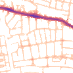 Daytime road noise heatmap for SW15 6NN