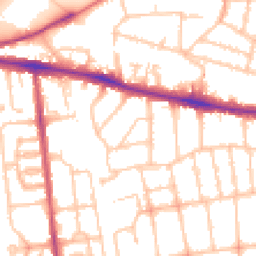 Daytime road noise heatmap for SW15 6UG