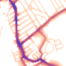 Daytime road noise heatmap for SW17 0AJ