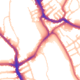 Daytime road noise heatmap for SW17 0BH