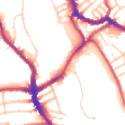 Daytime road noise heatmap for SW17 0BN