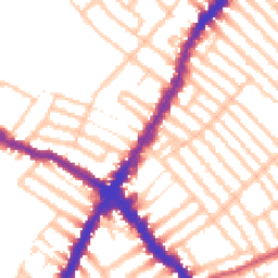 Daytime road noise heatmap for SW17 0DN