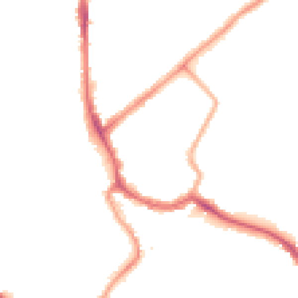 Night-time road noise heatmap for SW17 0JS