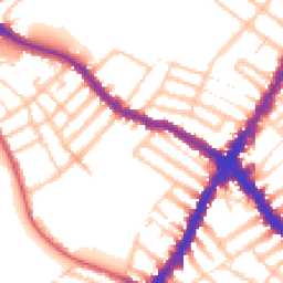 Daytime road noise heatmap for SW17 0QJ