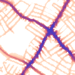 Daytime road noise heatmap for SW17 0QW