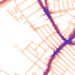 Daytime road noise heatmap for SW17 7BB