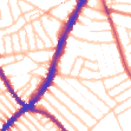 Daytime road noise heatmap for SW17 7BT