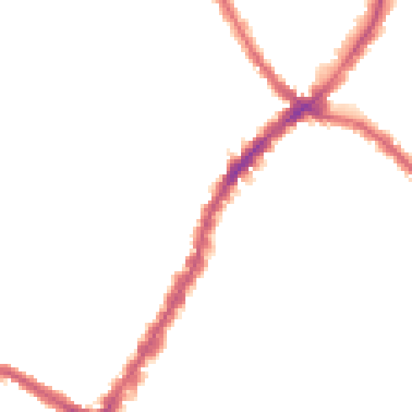 Night-time road noise heatmap for SW17 7EN