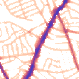 Daytime road noise heatmap for SW17 7JJ