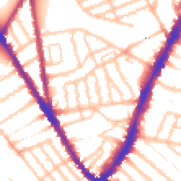 Daytime road noise heatmap for SW17 7QT