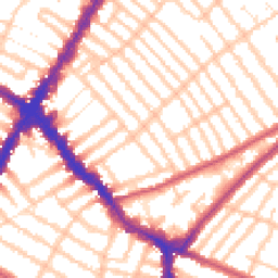 Daytime road noise heatmap for SW17 8HE