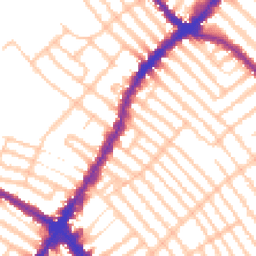 Daytime road noise heatmap for SW17 8LU