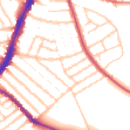 Daytime road noise heatmap for SW17 8QJ