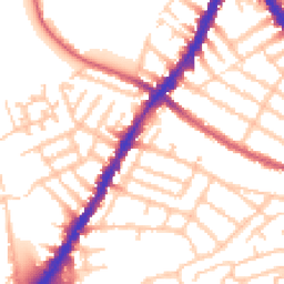 Daytime road noise heatmap for SW17 9DQ