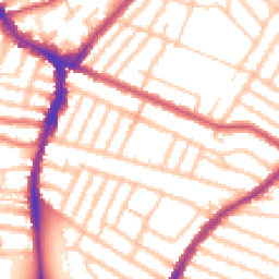 Daytime road noise heatmap for SW17 9EH
