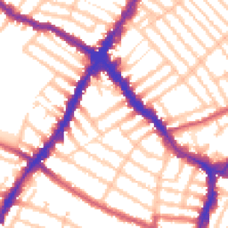 Daytime road noise heatmap for SW17 9NF