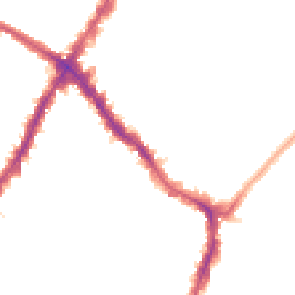 Night-time road noise heatmap for SW17 9PE