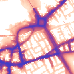 Daytime road noise heatmap for SW18 1AL