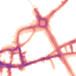 Night-time road noise heatmap for SW18 1AL
