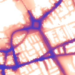 Daytime road noise heatmap for SW18 1AP