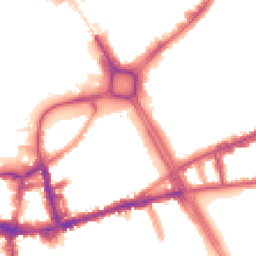 Night-time road noise heatmap for SW18 1AP