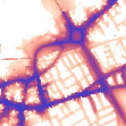Daytime road noise heatmap for SW18 1AQ